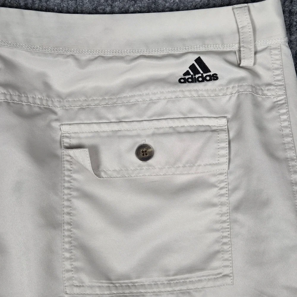 Adidas Mens Climalite Golf Shorts Tan Beige 38 Performance Flat Front 26574
